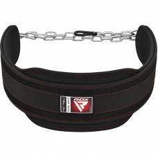 RDX T7 Weight Training Dipping Belt With Chain - Black