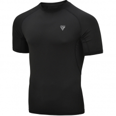 RDX T15 Short Sleeve Black Rash Guard - L / Black