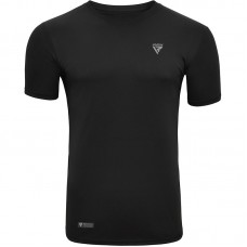 RDX T2 Black Short Sleeves Sweat-Wicking Gym T-Shirt - M / Black