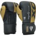 RDX F4 Boxing Sparring Gloves Hook u0026 Loop - Black / 10oz