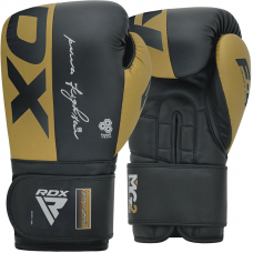 RDX F4 Boxing Sparring Gloves Hook u0026 Loop - Golden / 14oz