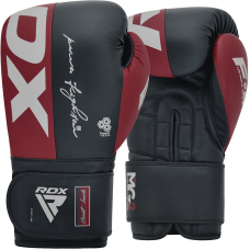 RDX F4 Boxing Sparring Gloves Hook u0026 Loop - MAROON / 12oz