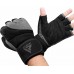 RDX L4 Open Finger Weightlifting Gym Gloves - Black / XL
