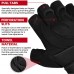 RDX L4 Open Finger Weightlifting Gym Gloves - Black / XL