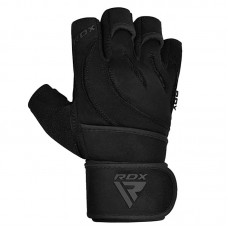 RDX L4 Open Finger Weightlifting Gym Gloves - Black / XL