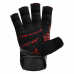 RDX L7 Weight Lifting Leather Gym Gloves - L / RedBlack