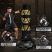 RDX KT Ronin 6ft Golden Free Standing Target Punch Bags With Mitts Set - Golden