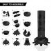 RDX KT Ronin 6ft Black Free Standing Target Punch Bags With Mitts Set - Black