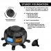 RDX KT Ronin 6ft Black Free Standing Target Punch Bags With Mitts Set - Black