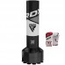 RDX R8 4ft Kids Free Standing Punch Bag Green With Gloves For Training u0026 Workout Set - Red