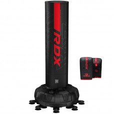 RDX F6 6ft Kara Free Standing Punch Bag With Mitts Set - Red