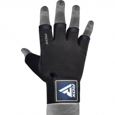 RDX T2 Weightlifting Half Finger Gym Gloves - Blue / XL