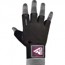 RDX T2 Weightlifting Half Finger Gym Gloves - Pink / L