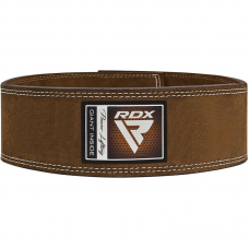 RDX 4 INCH IPL / USPA u0026 World Powerlifting Congress APPROVED Powerlifting Leather Gym Belt - Brown / L