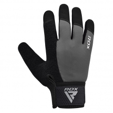RDX W1F Full Finger Gym Workout Gloves - Grey / S