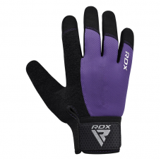 RDX W1F Full Finger Gym Workout Gloves - Purple / M