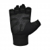 RDX W1H Gym Workout Gloves - Red / M