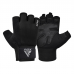 RDX W1H Gym Workout Gloves - Red / M