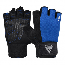 RDX W1H Gym Workout Gloves - Blue / XL