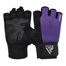 RDX W1H Gym Workout Gloves - Purple / S