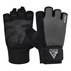 RDX W1H Gym Workout Gloves - Grey / XL