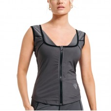 RDX W2 Women Sweat Vest With Zipper REACH OEKO TEX 100 Certified - Grey / XL