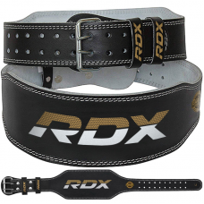 RDX 6 Inch Leather Gym Belt - M / BlackGolden