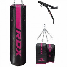 RDX F6 kara 4pc Punch Bag - 4 ft / Pink / Filled