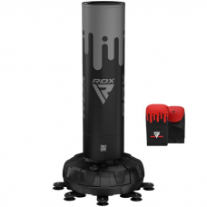 RDX F9 5FT ADULTS FREE STANDING PUNCH BAG WITH BAG MITTS - Grey