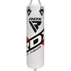 RDX F10 4FT / 5FT WHITE TRAINING PUNCH BAG FOR BOXING u0026 MMA SET - White / Filled / 4 ft