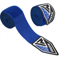 RDX RB 4.5m Elasticated Hand Wraps Bandage for Boxing, MMA; Muay Thai - Blue