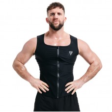 RDX Zippered Men Sweat Vest - Black / 2XL