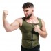 RDX Zippered Men Sweat Vest - Grey / XL