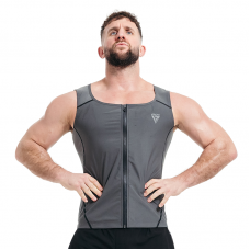 RDX Zippered Men Sweat Vest - Grey / 4XL