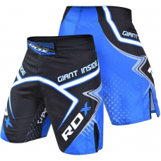 RDX R7 MMA Fight Shorts Black/Blue - 2XL / Blue