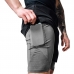 T16 2-in-1 Compression MMA Shorts - Grey / XL