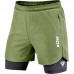 T16 2-in-1 Compression MMA Shorts - Red / S