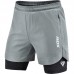 T16 2-in-1 Compression MMA Shorts - Red / S