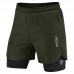 T16 2-in-1 Compression MMA Shorts - Red / S