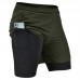 T16 2-in-1 Compression MMA Shorts - Red / S