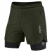 T16 2-in-1 Compression MMA Shorts - Red / L