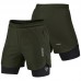 T16 2-in-1 Compression MMA Shorts - Red / 2XL
