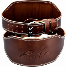 RDX 6 Inch Leather Brown Weightlifting Belt - 2XL / Brown