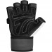 RDX L1 Leather Bodybuilding Gym Gloves - M / White