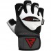RDX L1 Leather Bodybuilding Gym Gloves - 2XL / White