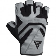 RDX S12 Leather Fitness Training Gloves - Grey / XL
