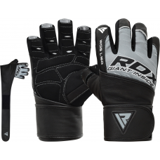 RDX L16 Gym Gloves with Wrist Strap - L / Grey