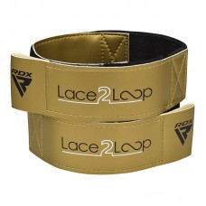 RDX T2 Wrist Straps for Lace-Up Boxing Gloves - Golden