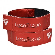 RDX T2 Wrist Straps for Lace-Up Boxing Gloves - Red