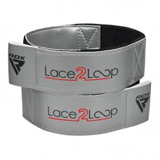 RDX T2 Wrist Straps for Lace-Up Boxing Gloves - Silver